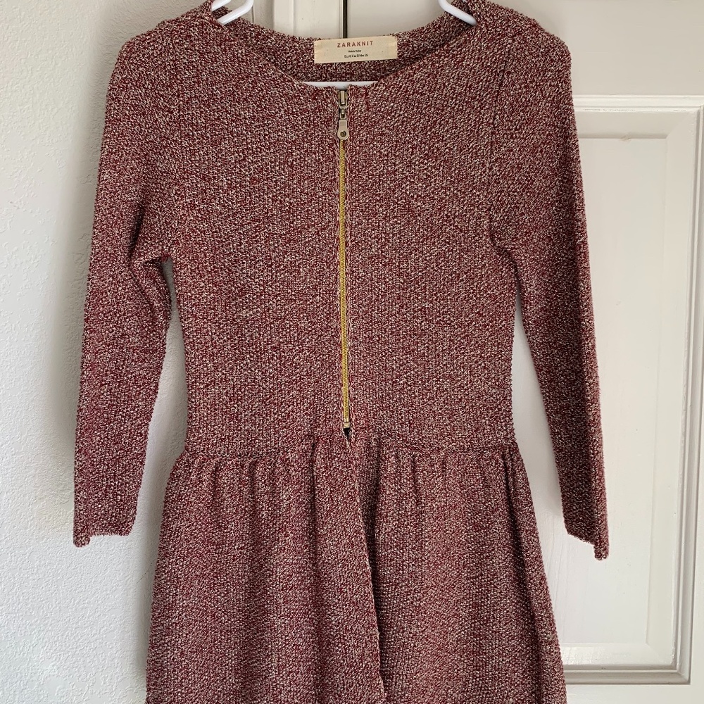 Sparkly Pink ZaraKnit Zip-up Long Sleeve Blouse